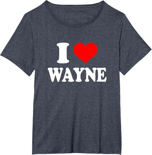 Vista 46 de Wayne - Camiseta I Heart Wayne - I Love Wayne, Negro, S