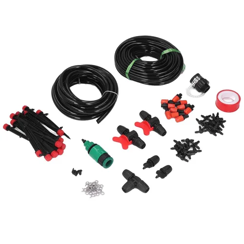 Vista 6 de Kit de riego por goteo micro Sistema de nebulización de jardín de ahorro de agua para césped/invernadero/patio Tubo de 8/0.472 in y 4 / 0.276 in