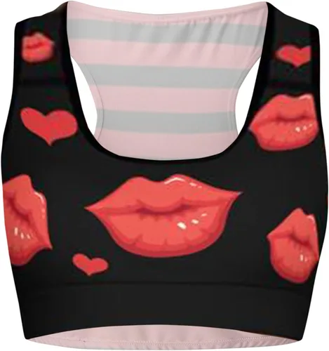 Vista 5 de Camiseta corta informal para mujer, para el día de San Valentín, para correr, para mujer