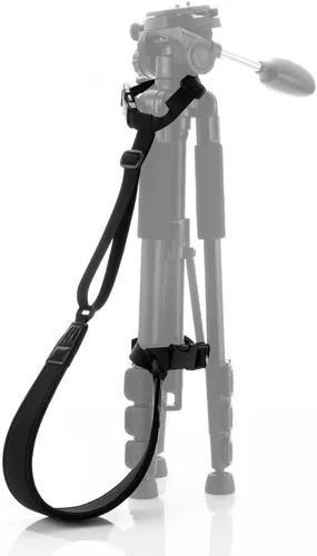 Vista 5 de FocusFoto PRO - Correa de neopreno acolchada ajustable para el cuello, correa de transporte para trípode Manfrotto BENRO, soporte de luz monopie