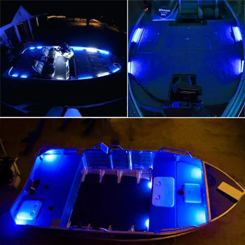 Vista 6 de Luces de navegación – Luces de proa LED, verde y rojo, pesca nocturna, cubierta, IP67 impermeable para pontón, bote auxiliar, kayak, barco Jon, yate