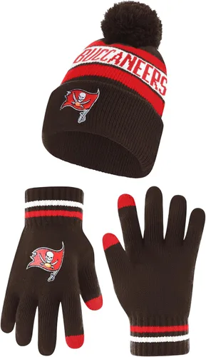 Vista 56 de Ultra Game Adults NFL Official Super Soft Winter Beanie Knit Hat With Warm Touch Screen Gloves