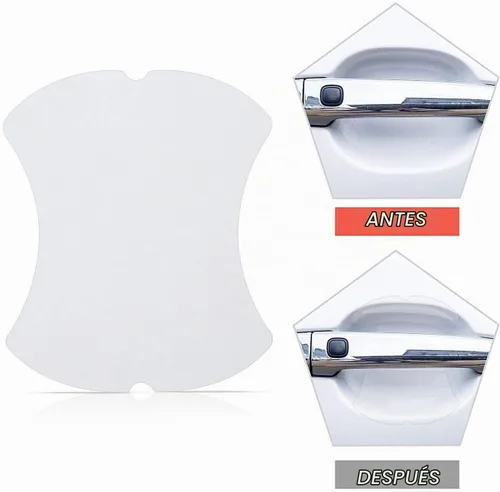 Vista 4 de Protector transparente para manija de puerta de automóvil, película protectora de arañazos para vehículos, película protectora transparente