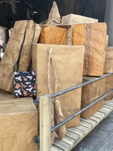 Vista 6 de Harry Potter Bolso cruzado Hogwarts Gryffindor con estampado de pasaporte de viaje Negro
