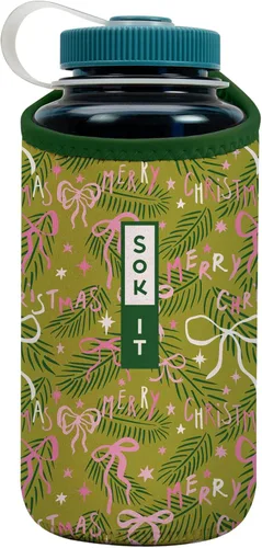 Vista 71 de Sok It BotlSok Funda para botella de agua con cubierta de neopreno aislante (Floral abstracto, se ajusta a CamelBak o Nalgene de 12 onzas)