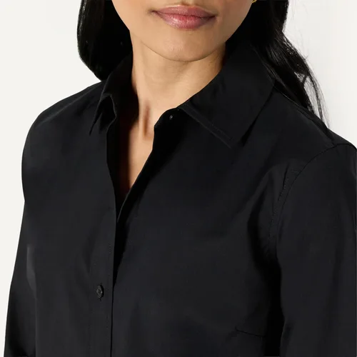 Vista 4 de Amazon Essentials Camisa de vestir con botones y popelina elástica de ajuste regular para mujer