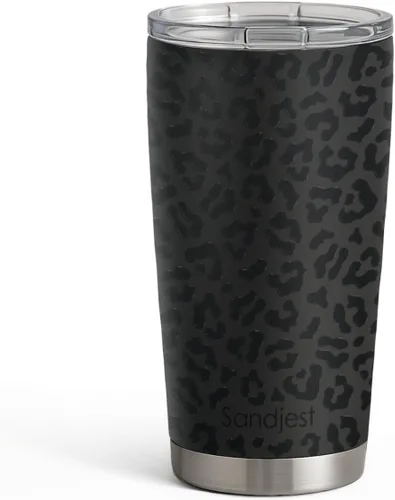 Vista 30 de SANDJEST Vaso de baloncesto con aislamiento de acero inoxidable de 20 onzas, taza de café de viaje, vasos deportivos, regalos para amantes
