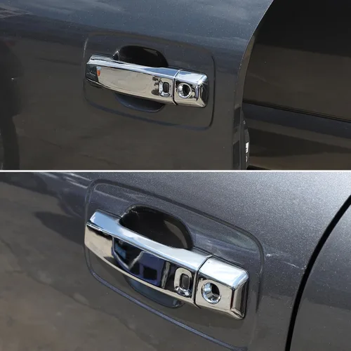 Vista 7 de Cubierta de manija de puerta exterior compatible con Nissan Titan 2016-2023, cubierta protectora de cubierta protectora de cubierta exterior