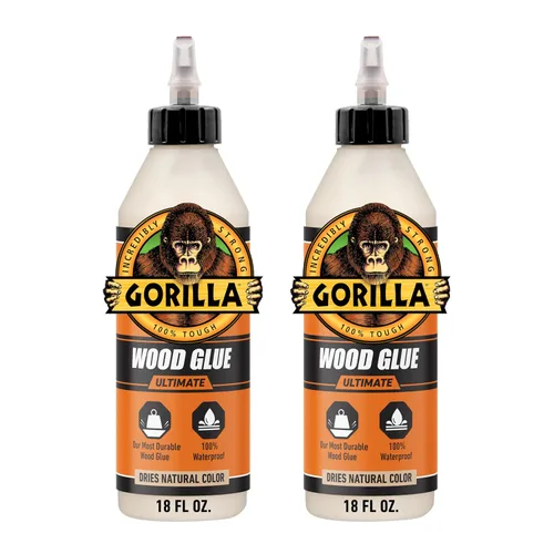 Vista 11 de Gorilla Ultimate - Pegamento para madera impermeable, color madera natural, 8 onzas (paquete de 1), resistente al agua para proyectos y reparaciones