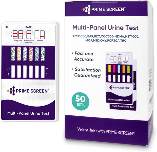 Vista 12 de Prime Screen Tarjeta de prueba de drogas de orina de 12 paneles (AMP, bar, BZO, COC, mAMP, MDMA, MOP/OPI 300, MTD, OXY, PCP, TCA, THC) - WDOA-7125