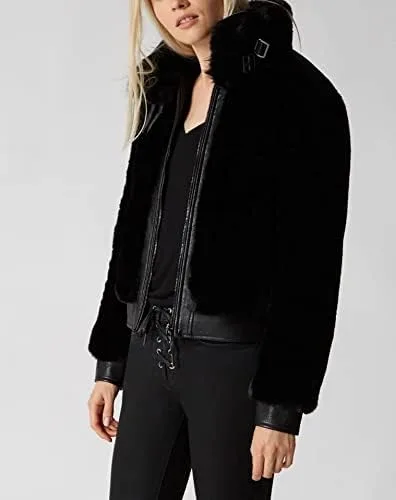 Vista 3 de BLANKNYC womens Faux Fur Coat Outerwear, Comfortable & Stylish JacketFaux-Fur Coat