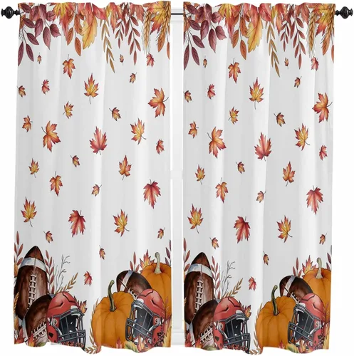 Vista 48 de Cenefas de Navidad de invierno para ventanas, cortinas de cocina con bolsillo para barra, cortinas con aislamiento térmico para ventana de baño