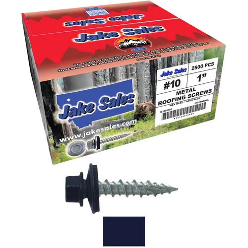 Vista 151 de Tornillos para techos de metal gris ABC 10 x 1 - Cabezal hexagonal - Arandela EPDM - Arandela de arranque automático/roscado - 1 bolsa - 250