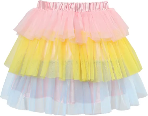 Vista 5 de Littleforbig Falda corta de bailarina de tul de malla para mujer, tutú de ballet con burbujas