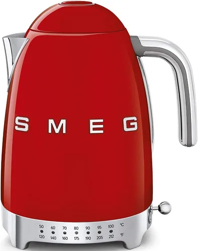 Vista 8 de SMEG Hervidor eléctrico de temperatura variable de 7 tazas, estética de estilo retro con tecnología avanzada, acero inoxidable, 1400 W, 120 V, base