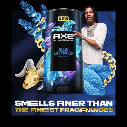 Vista 3 de AXE Fine Fragrance Collection Desodorante en barra azul lavanda, 4 unidades con frescura 48H y protección contra olores con aceites esenciales