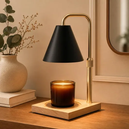 Vista 10 de Lámpara calentadora de velas con temporizador, regalos de cumpleaños B.negro