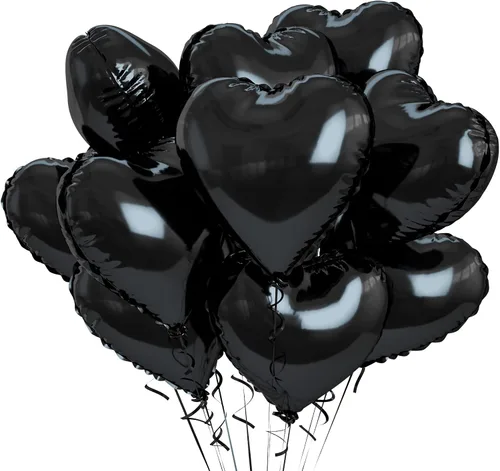 Vista 42 de Globos de corazón azul bebé, 10 piezas de globos en forma de corazón azul claro y blanco pastel, globos de papel de aluminio blanco arena crema
