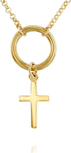 Vista 41 de Collar de cruz de oro para mujer, collares con colgante de cruz minimalista, longitud de 16 a 18 pulgadas, joyería cristiana hecha a mano, regalo