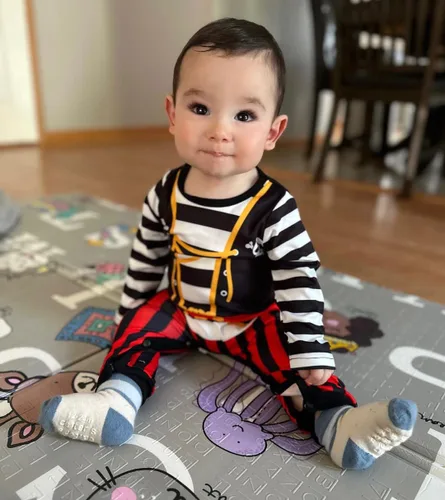 Vista 3 de Ropa de Halloween para bebés recién nacidos, body de manga larga con sombrero