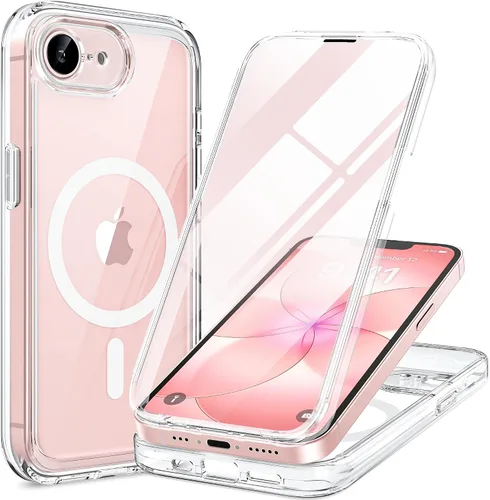 Vista 200 de Miracase - Funda magnética para iPhone 13 Pro Max de 6.7 pulgadas (compatible con MagSafe), transparente, completo, protector de pantalla de vidrio