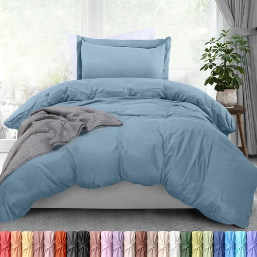 Vista 43 de Utopia Bedding Juego de funda de edredón tamaño individual - 2 piezas con cierre de cremallera - 1 funda de edredón 68X90 pulgadas y 1 funda de Beige