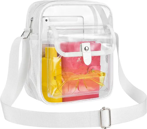 Vista 7 de SPODEARS Bolsa transparente aprobada para estadios, bolsa transparente para conciertos, festivales, deportes, eventos, eventos