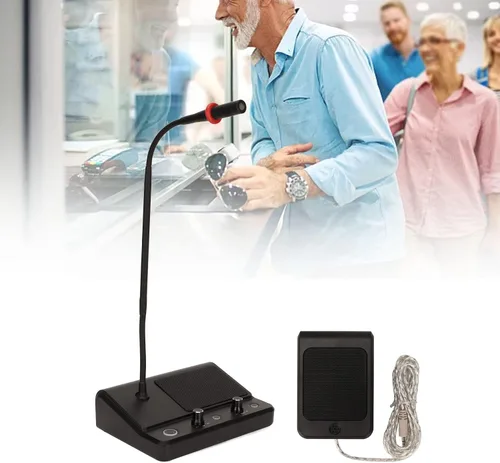 Vista 8 de Sistema de intercomunicación de altavoz de ventana, micrófono dúplex antiinterferencias de doble manera hablar a través de ventana de vidrio