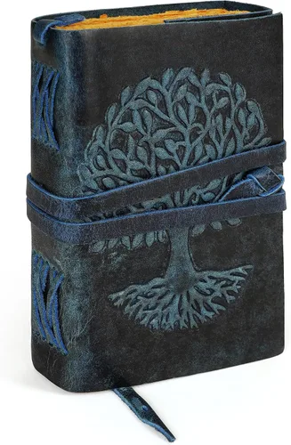 Vista 32 de Diario de cuero para mujeres y hombres, 200 páginas, 5 x 7 pulgadas, regalos para mujeres, diario de viaje, cuaderno de mujer, marcador de 7 chakras