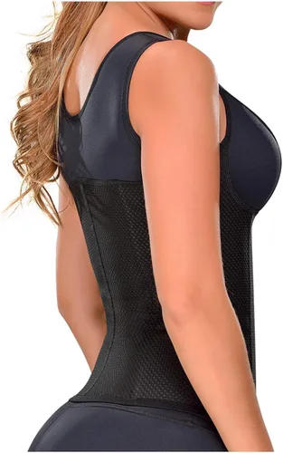 Vista 2 de M&D 0550 Camisa de entrenamiento de compresión para mujer Fajas Colombianas