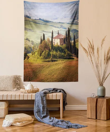 Vista 10 de Lunarable Tapiz de los años 90, historia inspirada en el arte pop, ilustración temática de baile de celebración, decoración de tela para colgar