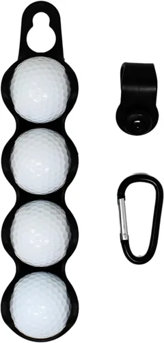 Vista 2 de Soporte para pelotas de golf: capacidad para 4 pelotas de golf, fácil fijación a bolsa o carrito, accesorios de regalo para hombres y mujeres