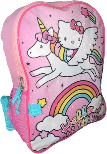 Vista 5 de Accessory Innovations Hello Kitty Mochila de tamaño completo de 16 pulgadas con lonchera desmontable