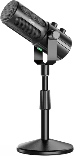Vista 10 de FIFINE - Micrófono para podcast, micrófono dinámico vocal USB/XLR para transmisión, grabación, emisión, creador de contenido, micrófono de estudio