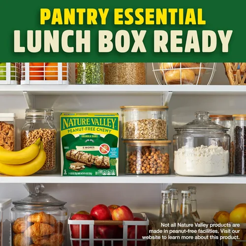 Vista 8 de Nature Valley Barras de granola masticables sin maní, S'mores, hechas en una instalación sin maní, 5 barras, 4.6 onzas