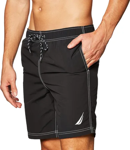 Vista 2 de Nautica Men's Solid Quick Dry Classic Logo Swim-Trunk