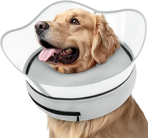 Vista 14 de Supet Collar de Cono Inflable Elevado para Perros para Evitar que se Laman, Alternativa de Cono Suave para Perros Después de Cirugía, Collar de Dona
