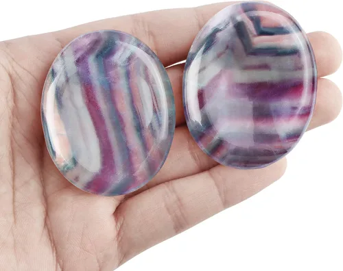 Vista 17 de Artistone Juego de 2 piedras de sangre africanas para el pulgar, piedras curativas naturales pulidas para chakras, para aliviar el estrés