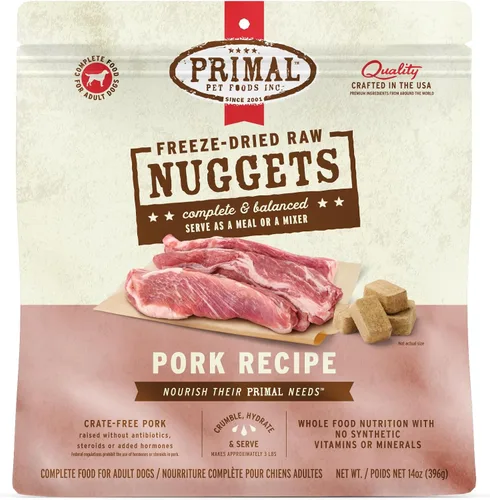 Vista 13 de Primal - Nuggets de alimento crudo liofilizado para perros, res, comida completa y balanceada, también se puede utilizar como complemento o premio