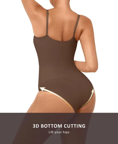 Vista 2 de FeelinGirl Body moldeador para mujer, 2 piezas, con control de abdomen, sin costuras, para esculpir
