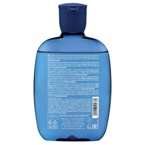 Vista 2 de Alfaparf Milano Semi Di Lino Champú Volumen Para Cabello Fino – Champú Volumizador Bajo Sin Sulfato – Añade volumen intenso, grosor y cuerpo