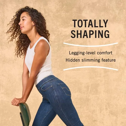 Vista 4 de Signature by Levi Strauss & Co. Gold Label Women's Totally Shaping Pull-on Skinny Jeans (Available in Plus Size)