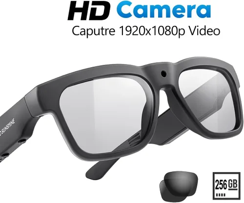 Vista 2 de OHO 1080PCamera - Lentes inteligentes Bluetooth con Bluetooth, grabación de video manos libres, protección UV, resistentes al sudor, ligeros, unisex