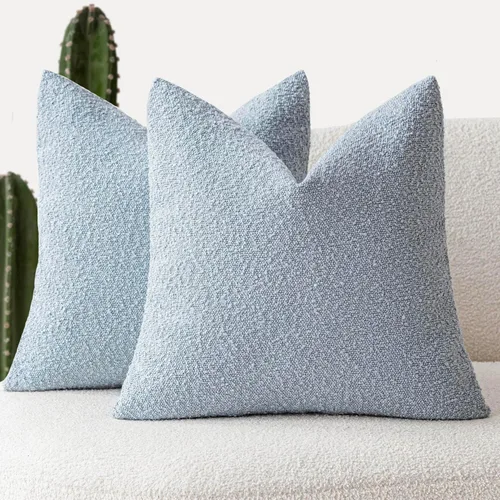 Vista 32 de Foindtower - Juego de 2 fundas decorativas de textura de bucle, fundas de almohada acentuadas, fundas de cojín sólidas, neutrales, para sofá, silla