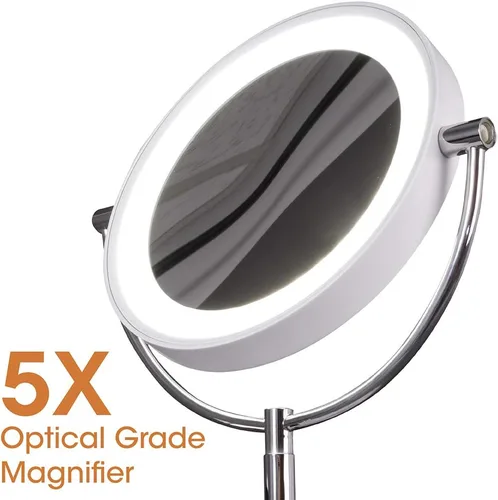Vista 6 de Ottlite Espejo de maquillaje LED de carga inalámbrica - Luz de aumento iluminada con puerto USB