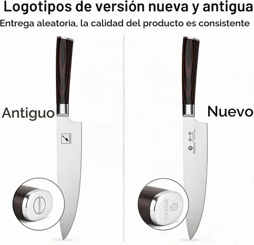 Vista 3 de Imarku cuchillo de chef de 25,40 cm, cuchillo de cocina de acero alemán rico en carbono con mango ergonométrico