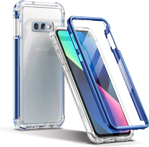 Vista 9 de SURITCH Funda transparente para Samsung Galaxy S10E (solamente) de 5.8 pulgadas, [protector de pantalla integrado] protección de cuerpo completo a