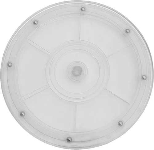 Vista 8 de FixtureDisplays® Organizador giratorio de plástico negro de 4 pulgadas Lazy Susan para estante de especias, mesa, pastel, cocina, despensa
