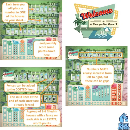 Vista 4 de Bienvenido a... Tu juego de mesa perfecto para el hogar Juego de estrategia de construcción de ciudades Juego de aventura narrativa para adultos