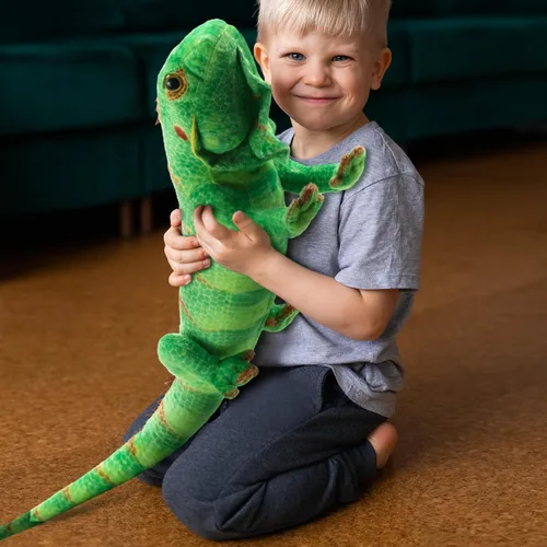 Vista 6 de Syhood Animales de peluche de lagarto de 37.4 pulgadas de felpa realista, lagarto de felpa suave, regalo para amantes de los animales, cumpleaños